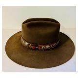 K - Resistol XDoubleX Brown Western Hat with Leather Concho Band