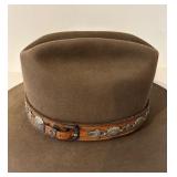 K - Resistol XDoubleX Brown Western Hat with Leather Concho Band
