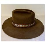 K - Resistol XDoubleX Brown Western Hat with Leather Concho Band