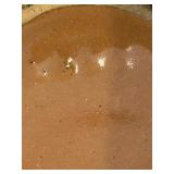 K - Set of 3 Handled Vintage Stoneware Soup Bowls with Lids, 8 x 3 Inches