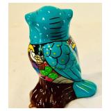 K - Set of 5 Mexican Hand-Painted Talavera Pottery Figures and Bowl