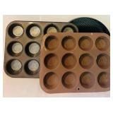 K - Assorted Bakeware Lot Muffin Pans, Cake Pans, Springform and Brownie Tray