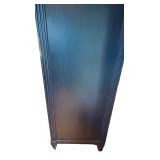K - Vintage Black Two-Door Armoire Cabinet with Shelves