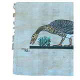 K - Framed Egyptian Papyrus Artwork with Geese Motif