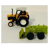 K - Collection of 12 Diecast Toy Vehicles Including Trucks, Cars, and Helicopter