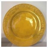 K - Collection of Yellow and Brown Ceramic Kitchenware Including Plates, Bowls, and Containers