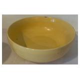 K - Collection of Yellow and Brown Ceramic Kitchenware Including Plates, Bowls, and Containers
