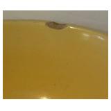 K - Collection of Yellow and Brown Ceramic Kitchenware Including Plates, Bowls, and Containers