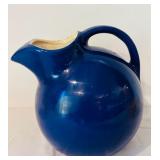 K - Red Wing 547 Blue Ball Jug with Yellow Sugar Bowl and Creamer Set