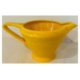 K - Red Wing 547 Blue Ball Jug with Yellow Sugar Bowl and Creamer Set