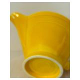 K - Red Wing 547 Blue Ball Jug with Yellow Sugar Bowl and Creamer Set