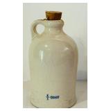 K - 3-Piece Vintage Stoneware Pottery Collection: Pitcher, Crock, Henry McKenna Jug