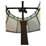 LR - Tall Vintage Floor Lamp with Geometric Art Deco Shade 21 x 67 Inches