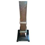 LR - Tall Vintage Floor Lamp with Geometric Art Deco Shade 21 x 67 Inches