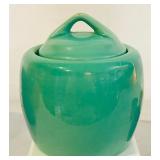 K - Vintage Multi-Color Ceramic Kitchenware Set with Lidded Jars and Cups