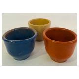 K - Vintage Multi-Color Ceramic Kitchenware Set with Lidded Jars and Cups