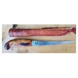 K - Collection of 3 Vintage Kitchen and Fillet Knives Including Marttiini Finland and Adcraft Gaucho
