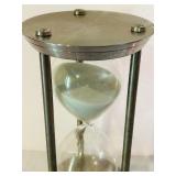 K - 12-Inch Metal and Glass Hourglass Sand Timer