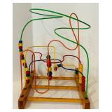 K - Handmade Wooden Bead Maze and Abacus Set
