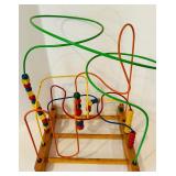 K - Handmade Wooden Bead Maze and Abacus Set