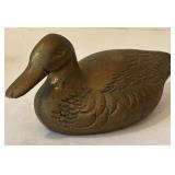 K - Set of 4 Vintage Brass Figurines Including Hats, Duck, and Laughing Face