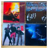LR - Collection of 8 Vintage Rock and Pop Vinyl Records
