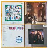 LR - Set of 4 1980s New Wave Vinyl Records - Edie Brickell, Crowded House, Suburbs, 