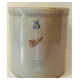 K - Red Wing Union Stoneware 3-Gallon Crock