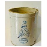 K - Antique 2 Gallon Union Stoneware Co Crock Red Wing MN