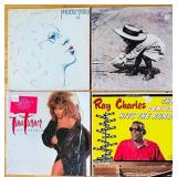 LR - Collection of 8 Classic Vinyl Records Featuring Tina Turner, Ray Charles, and More