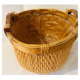 K - Set of 3 Woven Plant Baskets with Handles