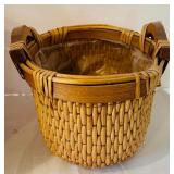 K - Set of 3 Woven Plant Baskets with Handles