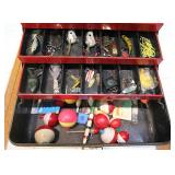 Union Steel Chest Fishing Tackle Box with Contents #2