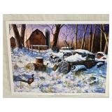 Jim Hansel Print - Winter Haven - Artist Signed - Approx. 13x17