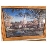 Framed Landscape and Church Scene Jigsaw Puzzles One is a Terry Redland
