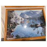 Framed Landscape and Church Scene Jigsaw Puzzles One is a Terry Redland