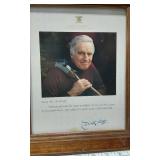 Framed Charlton Heston Autographed NRA Photo