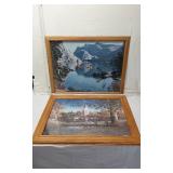 Framed Landscape and Church Scene Jigsaw Puzzles One is a Terry Redland