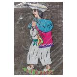 Ecuador Embroidered Textile Art Piece