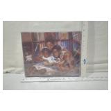 Mother Reading to Children Framed Art Print