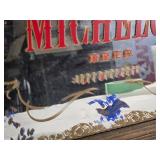 Miller Lite Vintage Plastic Advertising Sign and Michelob Mirror - both with wear
