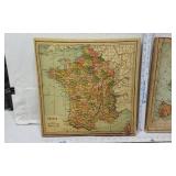 Lot of Art Prints and Vintage Map Prints