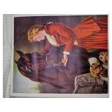 Lot of 5 Vintage Dog and Horse Prints Including "The Buffalo Hunt", "Last of the Litter" and "Saved"