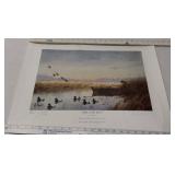 Les Kouba "Bills In The Blocks" Waterfowl Art Print with a dirty streak on it - Artist Signed - 25th anniversary of the Minnesota Waterfowl Association