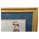 Framed Art and Photographs The largest piece depicts a young girl leading geese, a religious scene, cityscapes and a Coca-Cola themed print