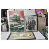 Framed Art Print and Memorabilia Collection including "My First Million" Poster, Laurel and Hardy