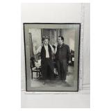 Framed Art Print and Memorabilia Collection including "My First Million" Poster, Laurel and Hardy