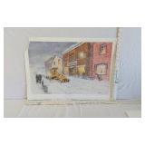 Main Street First Winter Scene Print by D. Reamer 1995