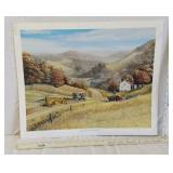 Grading the School House Road Print Artist Signed and Numbered 545/1000