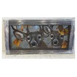 Framed Deer Artwork by Wisconsin Artist Jerry Gadamus, Limited Edition Print numbered 1204/5000